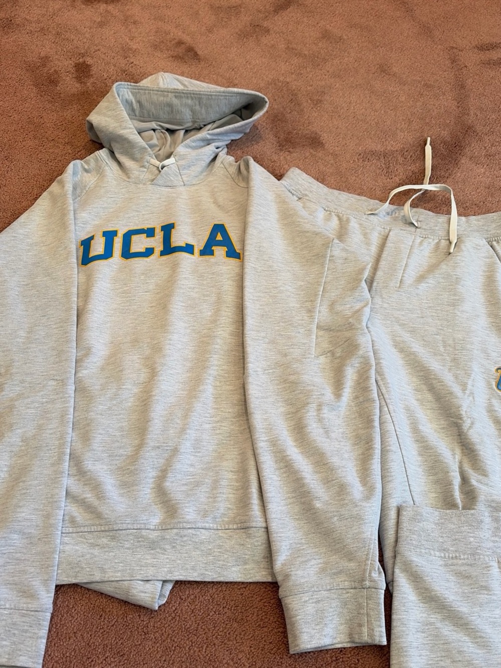 UCLA Grey Hoodie & Sweatpants Set men’s bruins Lululemon 2piece set collage ball